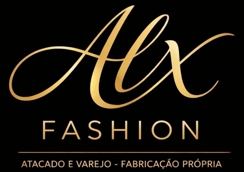alx fashion logotipo fundo preto
